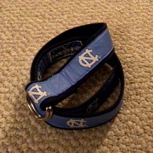 UNC Ribbon D-Ring Belt -Moonshine USA Brand XS
